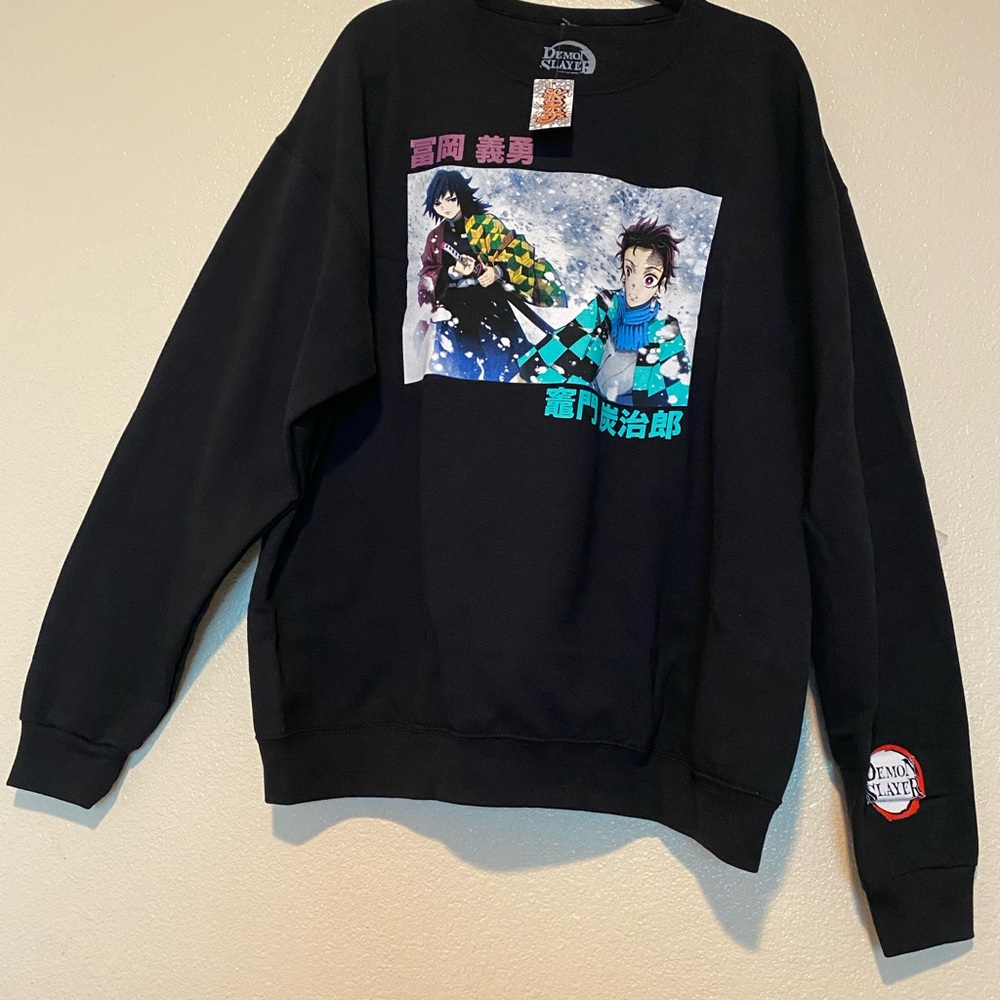 Demon Slayer Black Graphic Sweater Size XL